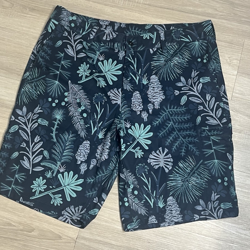 The North Face Rolling Sun Hybrid Shorts Mens 34 Floral Stretch Drawstring